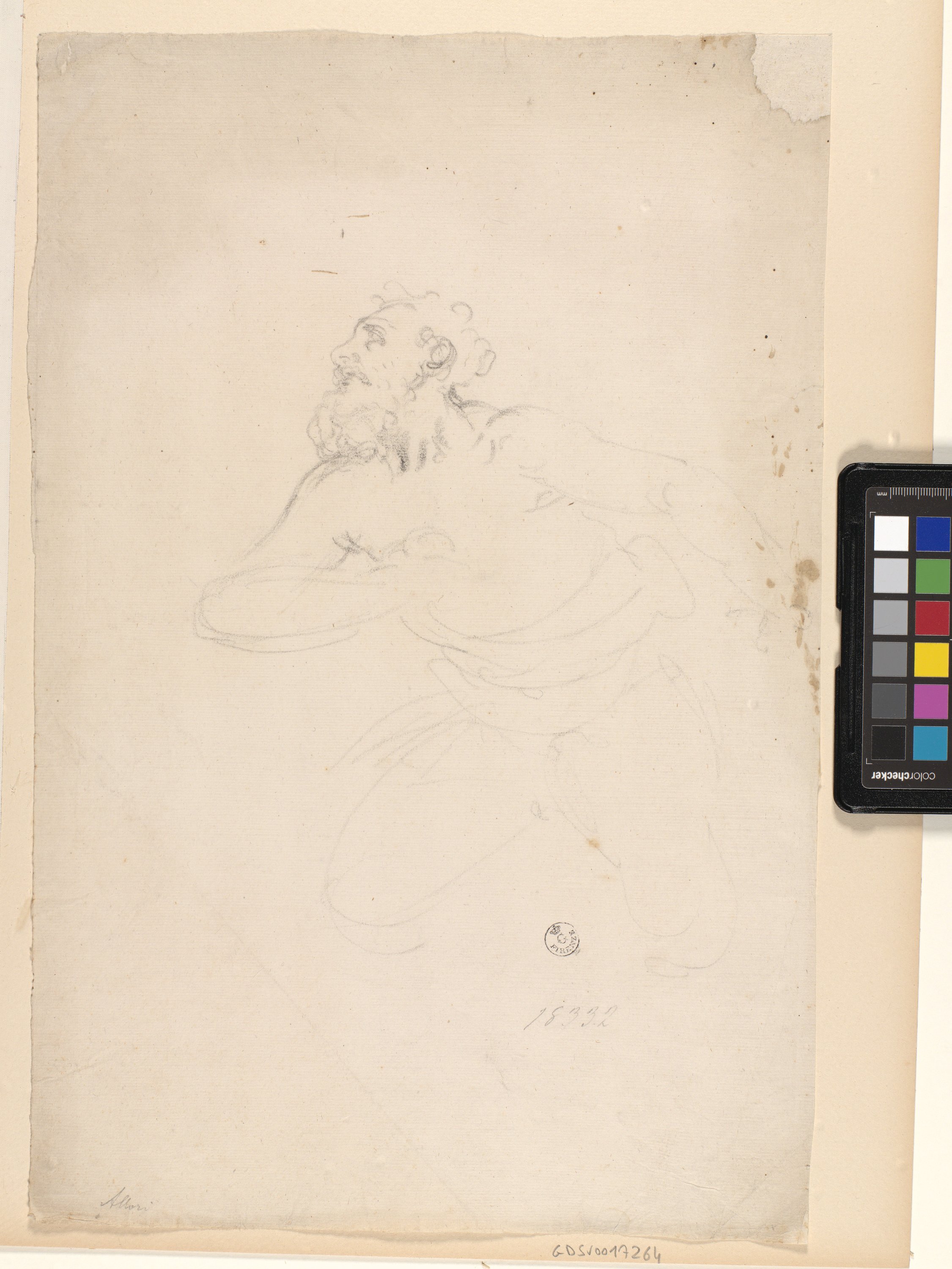 San Girolamo (?) (disegno) di Allori Alessandro (fine/ inizio XVI/ XVII)