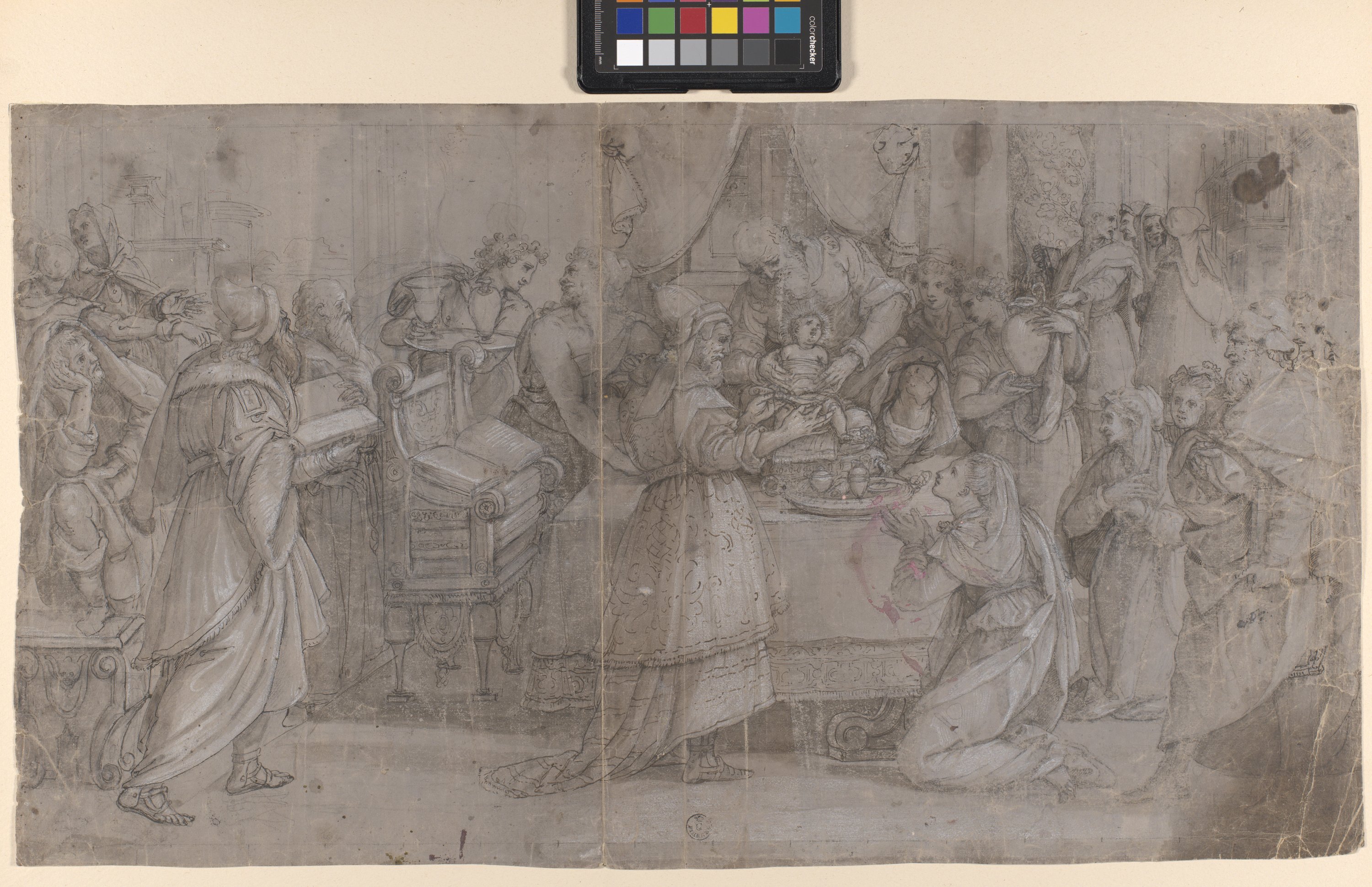 circoncisione di Gesù Bambino (disegno) di Allori Alessandro (fine XVI)