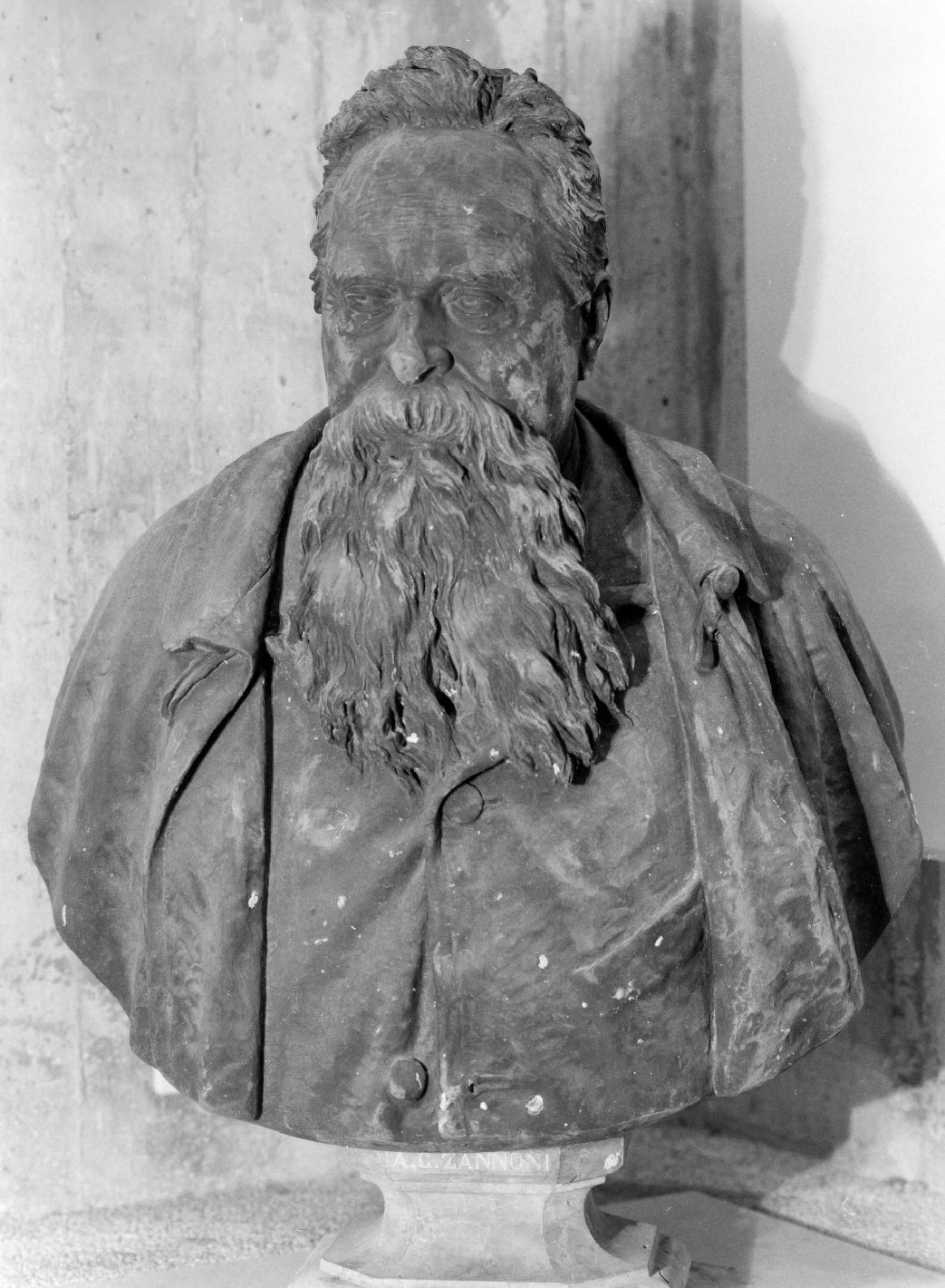 Busto di Antonio Giuseppe Zannoni, Ritratto d'uomo (scultura, opera isolata) di Zannoni, Ugo - ambito Italia settentrionale (ultimo quarto XIX)