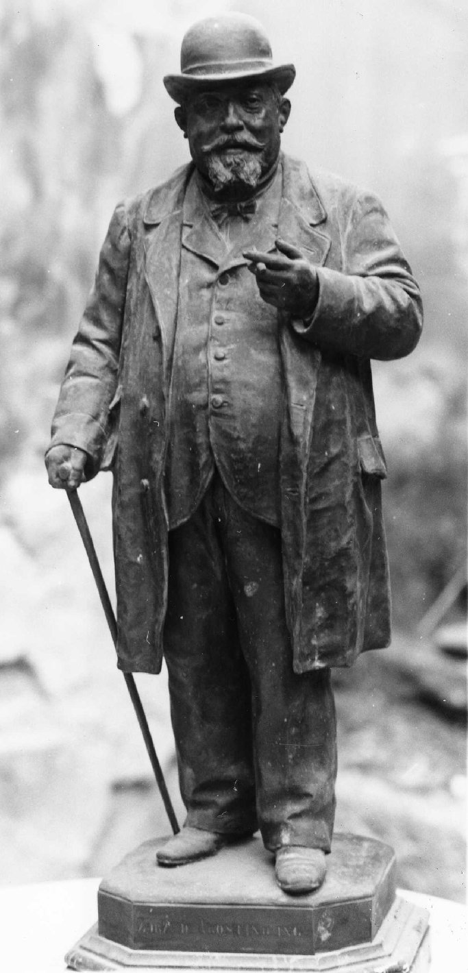 Agostino Zorzi, figura intera di uomo (scultura, opera isolata) di Zannoni, Ugo - ambito Italia settentrionale (fine/ inizio XIX-XX)