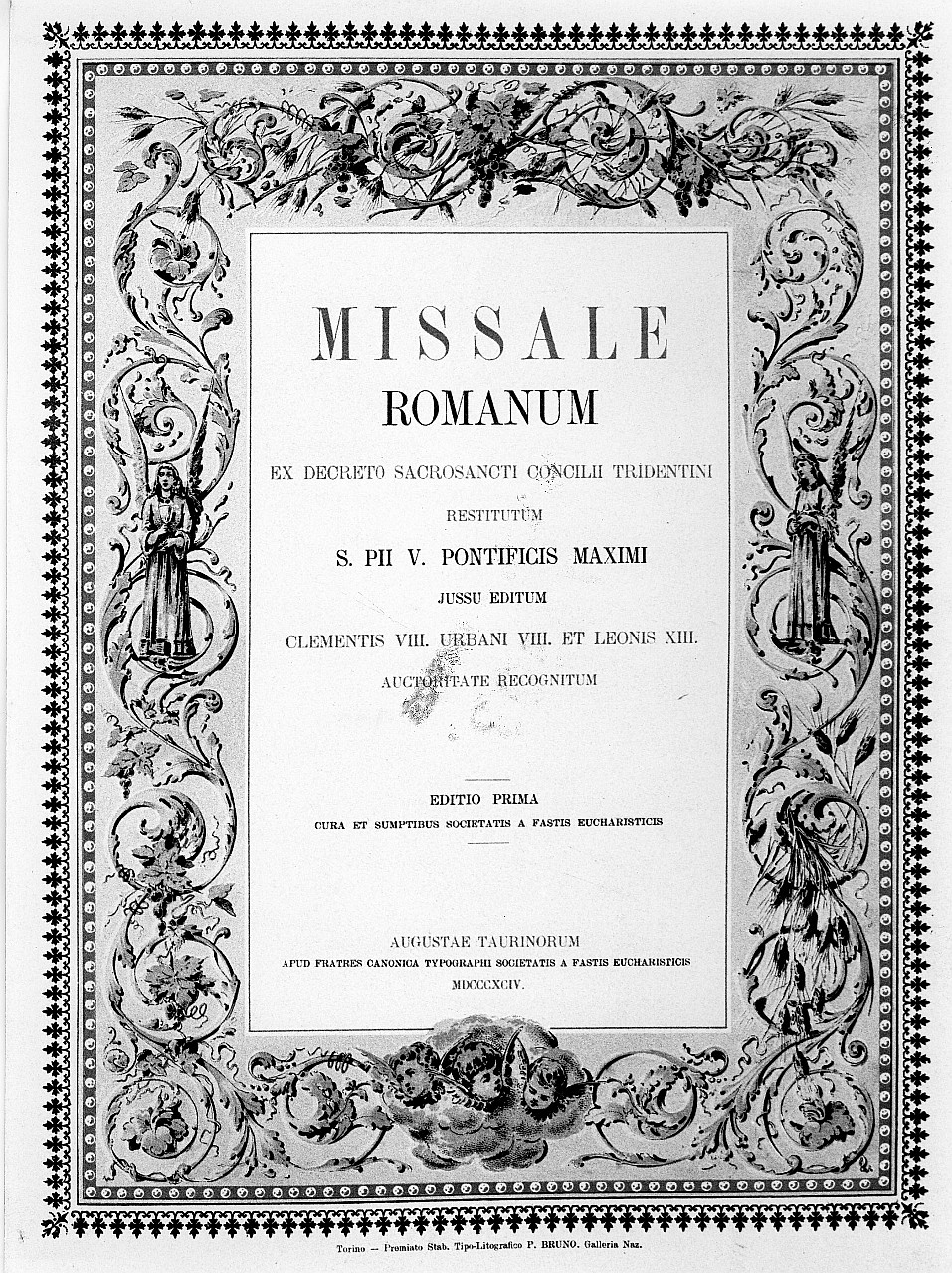 angeli e motivi decorativi fitomorfi (stampa) - ambito torinese (sec. XIX)