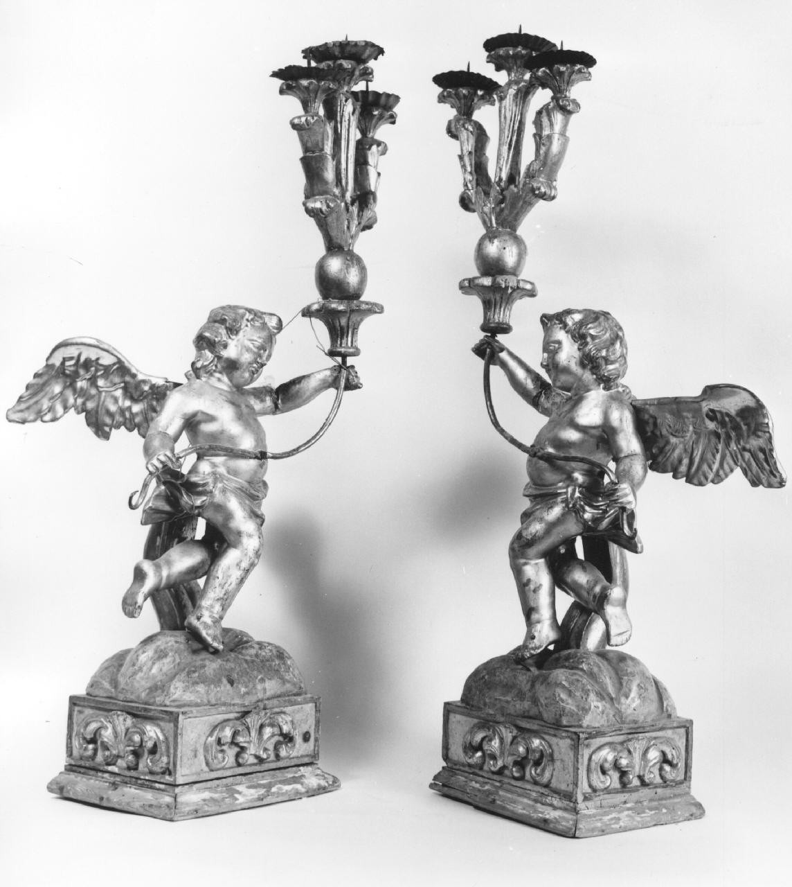 angelo (candelabro - a statua, coppia) - bottega toscana (sec. XVIII)