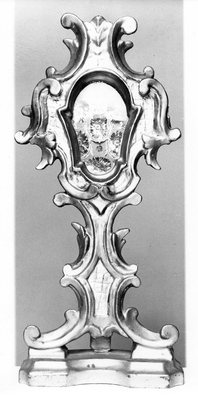 reliquiario - a ostensorio, serie - bottega toscana (terzo quarto sec. XIX)