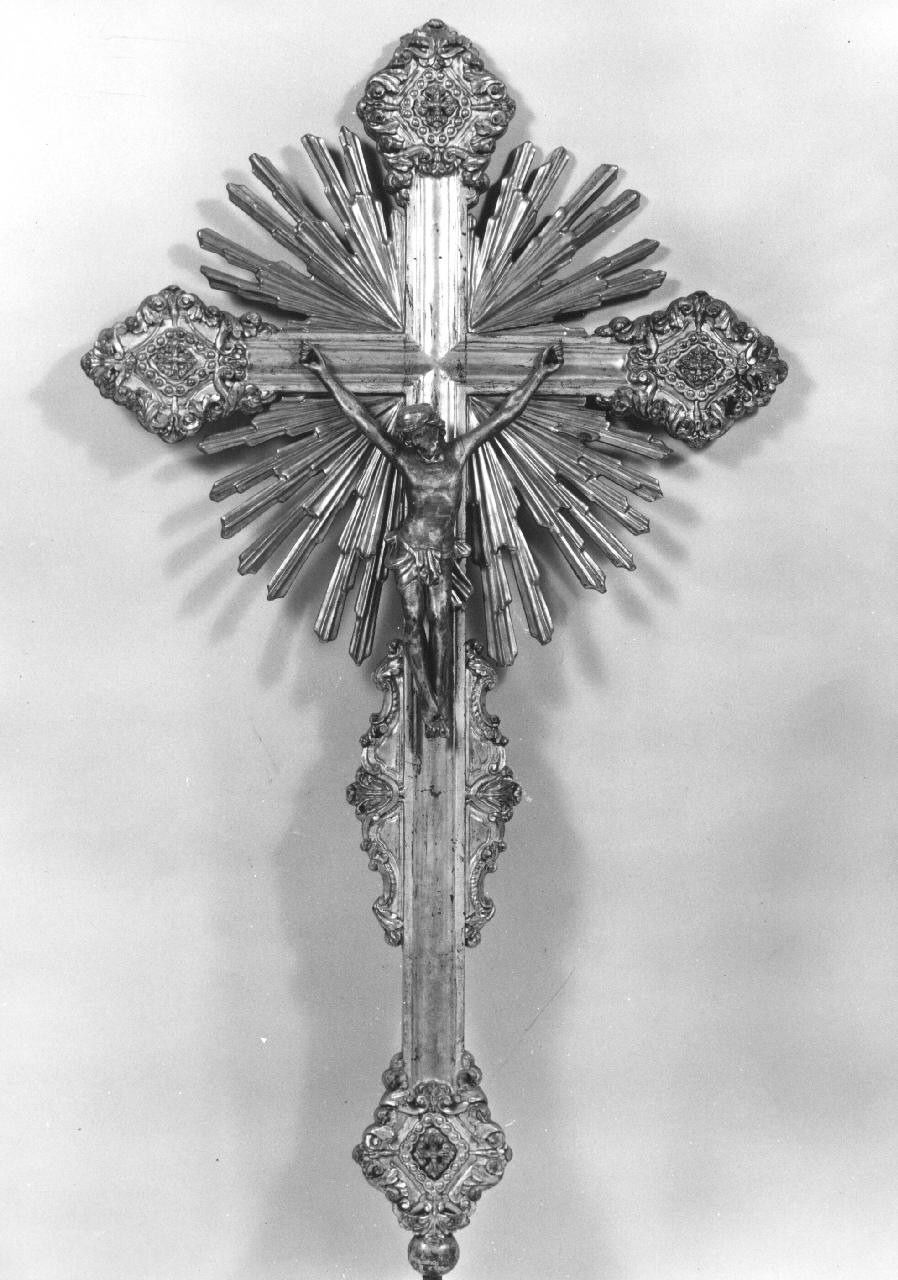 Cristo crocifisso (croce processionale) - bottega toscana (fine/ inizio sec. XVIII)