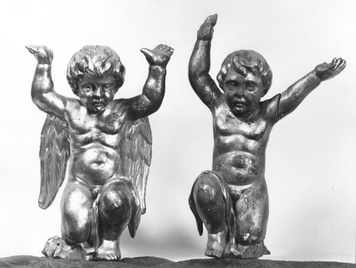 angioletto (scultura, coppia) - bottega toscana (fine/ inizio sec. XVIII)