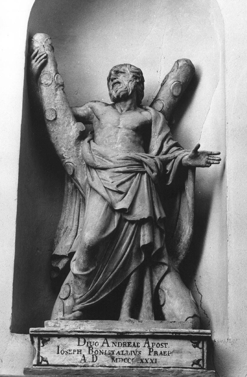 Sant'Andrea (statua) di Mennini Giovacchino (fine/ inizio sec. XIX)