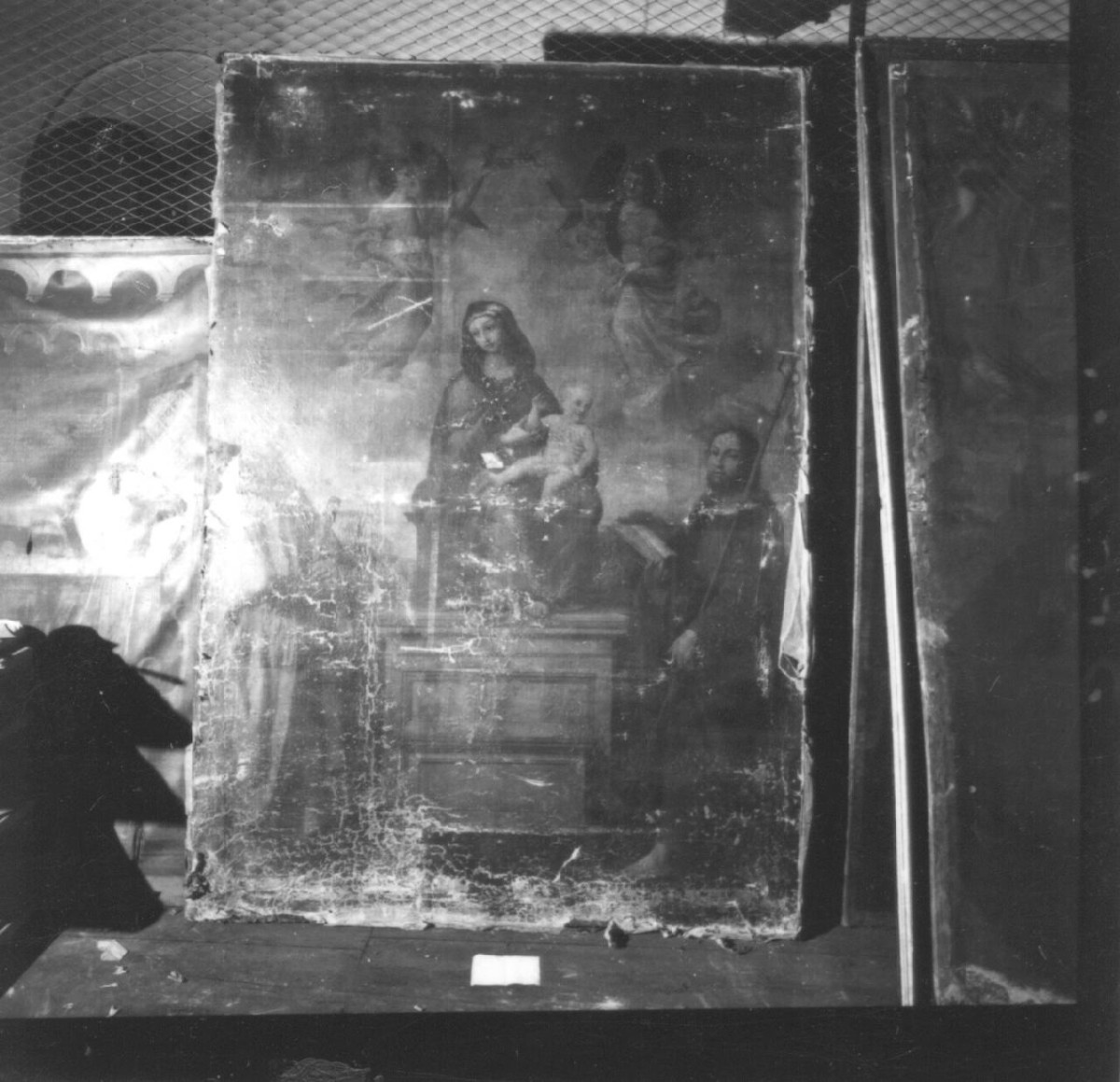 Madonna con Bambino, San Romualdo e San Jacopo (dipinto) di Pierini Andrea (fine/ inizio sec. XIX)