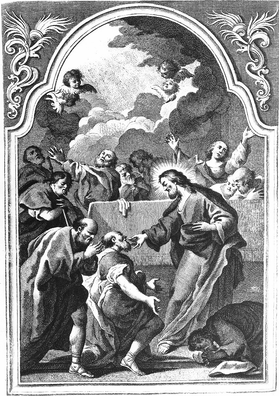 comunione degli apostoli (stampa) - ambito veneto (sec. XVIII)