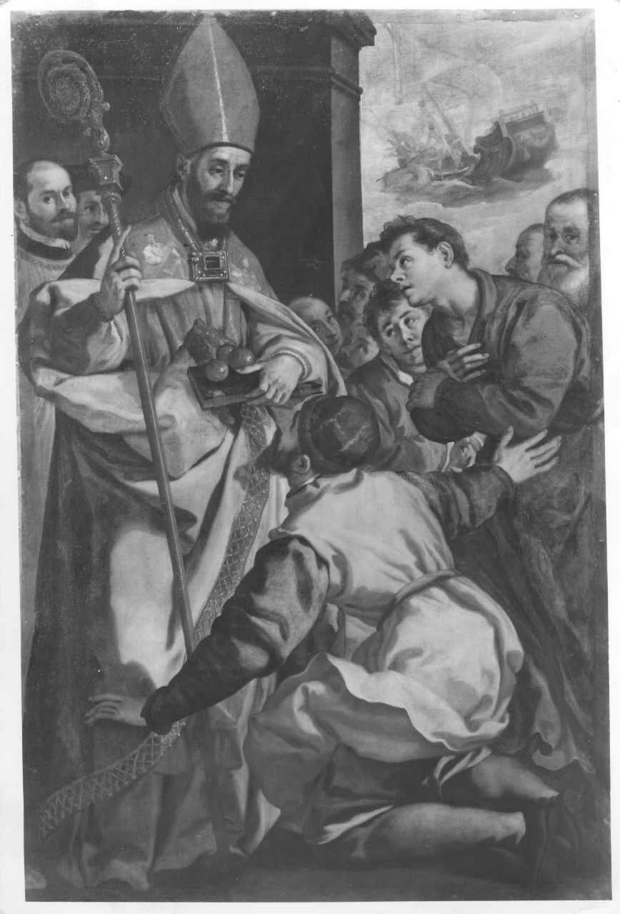 San Nicola di Bari placa la tempesta (dipinto) di Boscoli Andrea (sec. XVI)