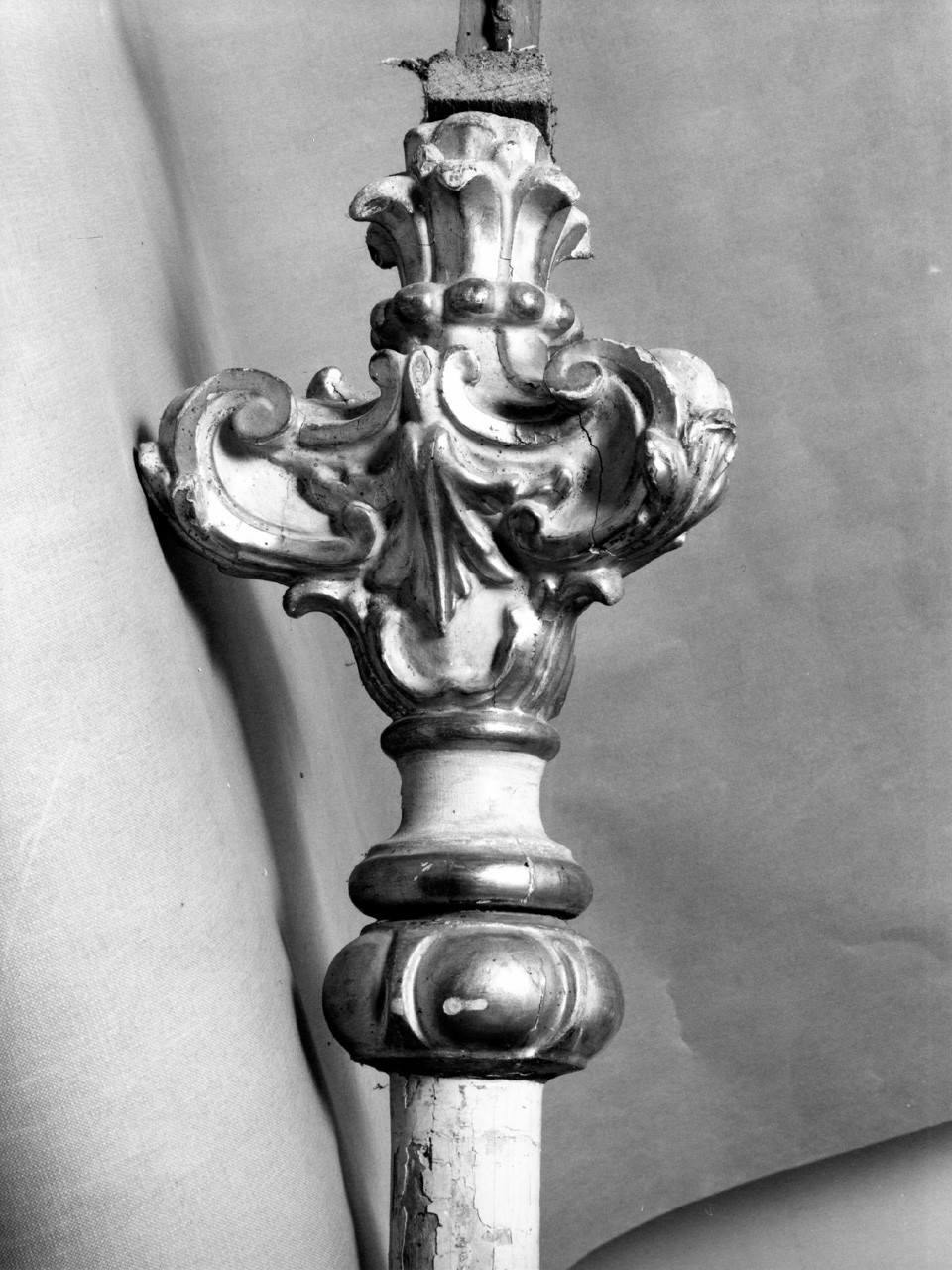 finale di asta di baldacchino processionale - bottega toscana (sec. XVIII)