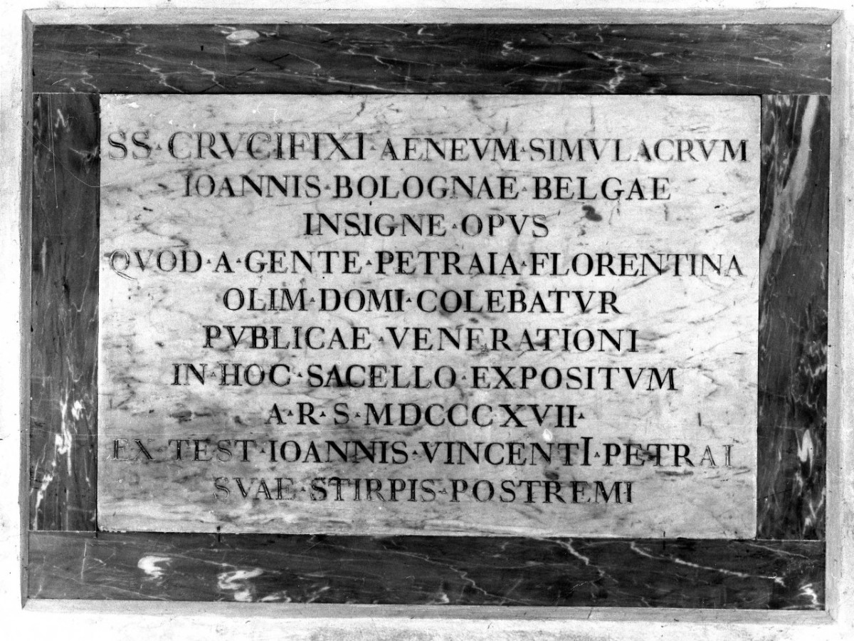 lapide commemorativa - bottega toscana (sec. XIX)