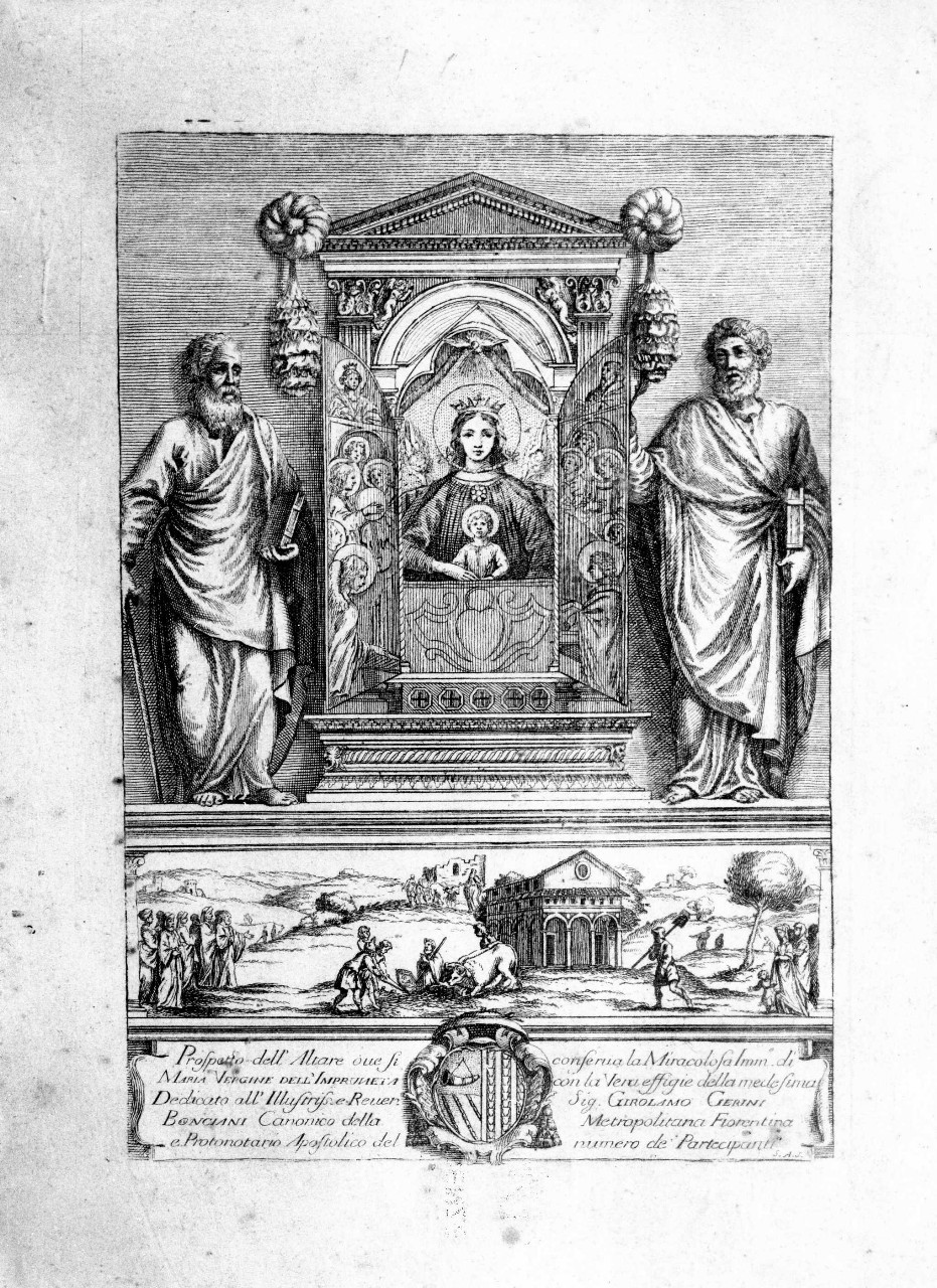 Madonna dell'Impruneta (stampa) - ambito fiorentino (sec. XIX)