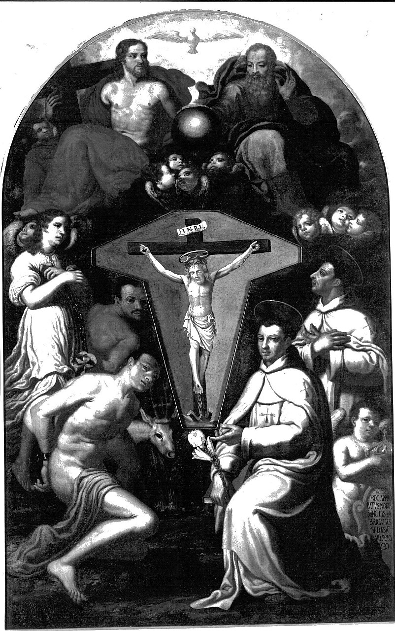 Trinità e celebrazione dell'ordine dei Trinitari (dipinto) - ambito toscano (metà sec. XVII)