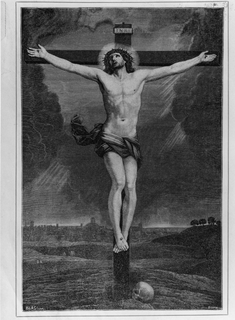 Cristo crocifisso (stampa) di Blasi (sec. XX)