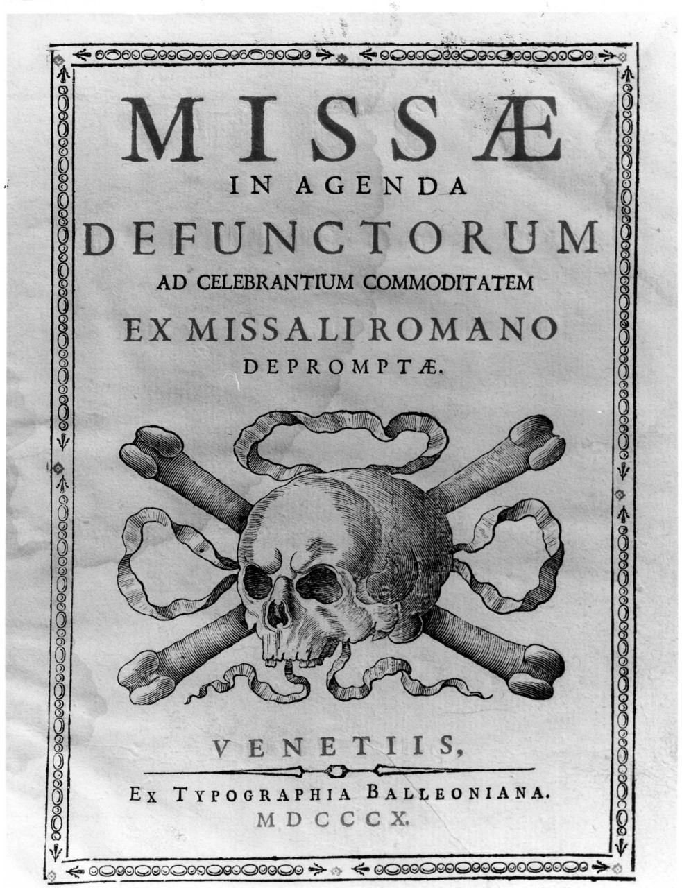 teschio (stampa) - ambito veneziano (sec. XIX)