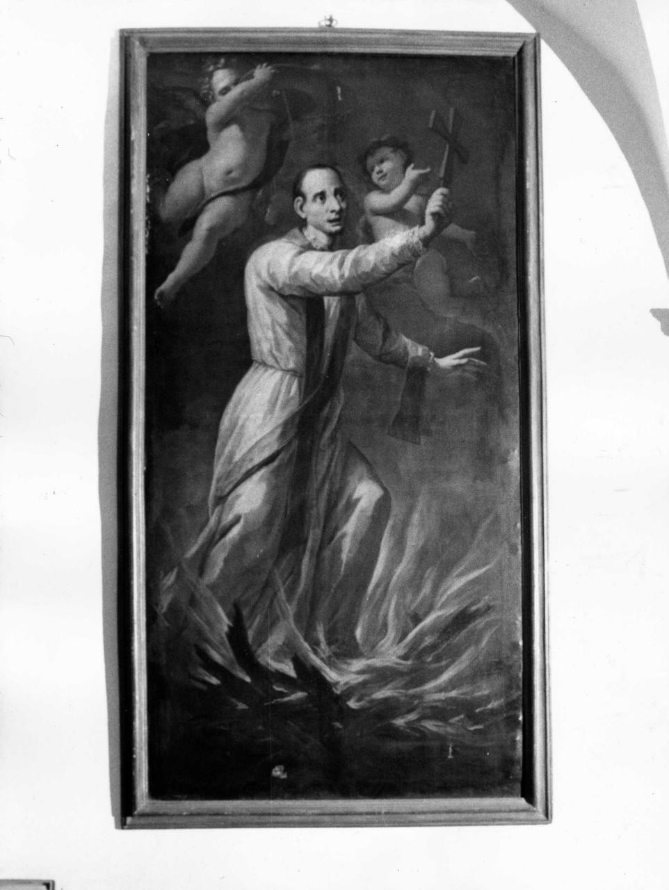 prova del fuoco di San Pietro Igneo (dipinto) di Dandini Pietro (fine/ inizio sec. XVIII)