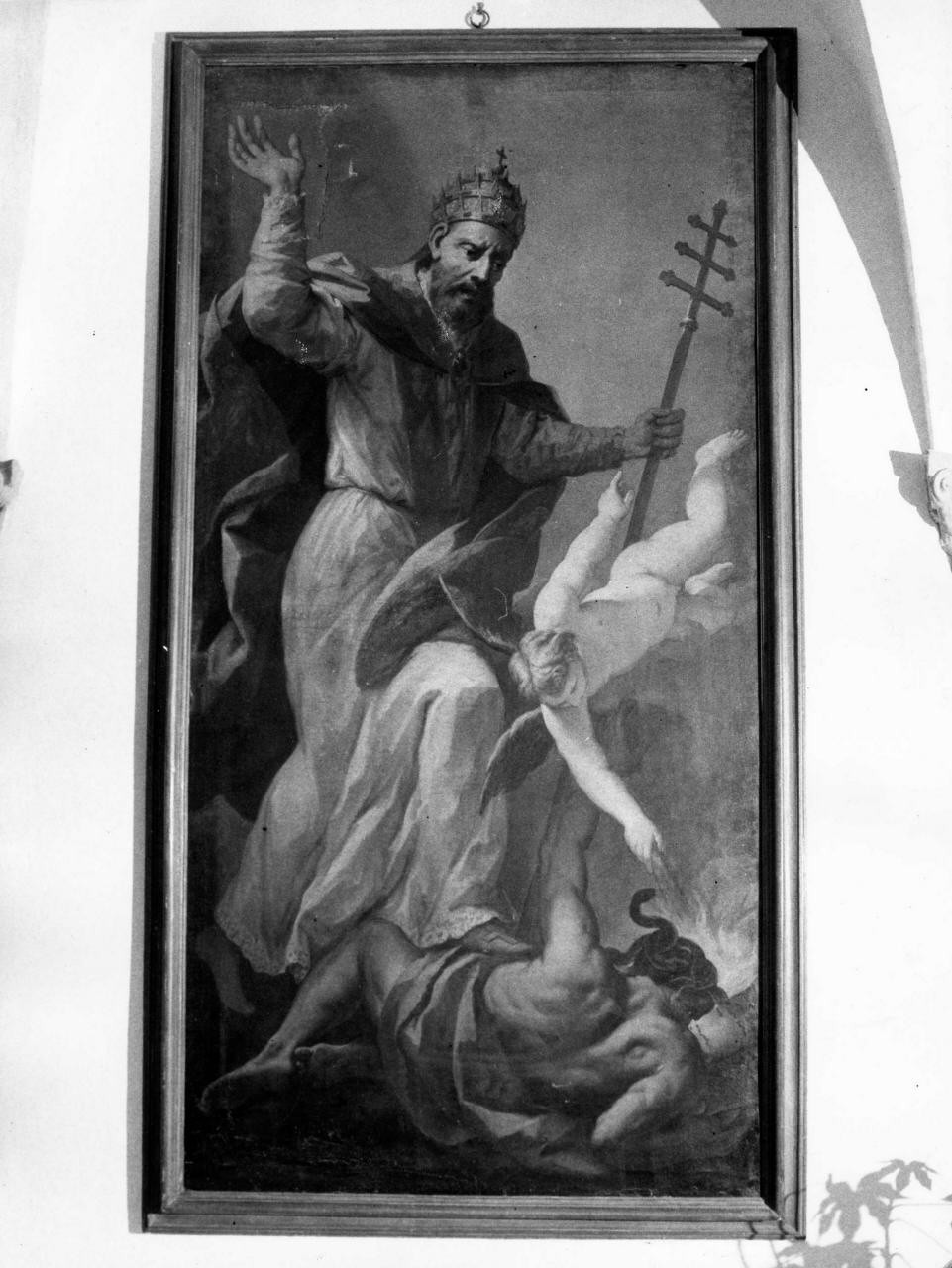 San Gregorio VII calpesta l'eresia (dipinto) di Dandini Pietro (fine/ inizio sec. XVIII)