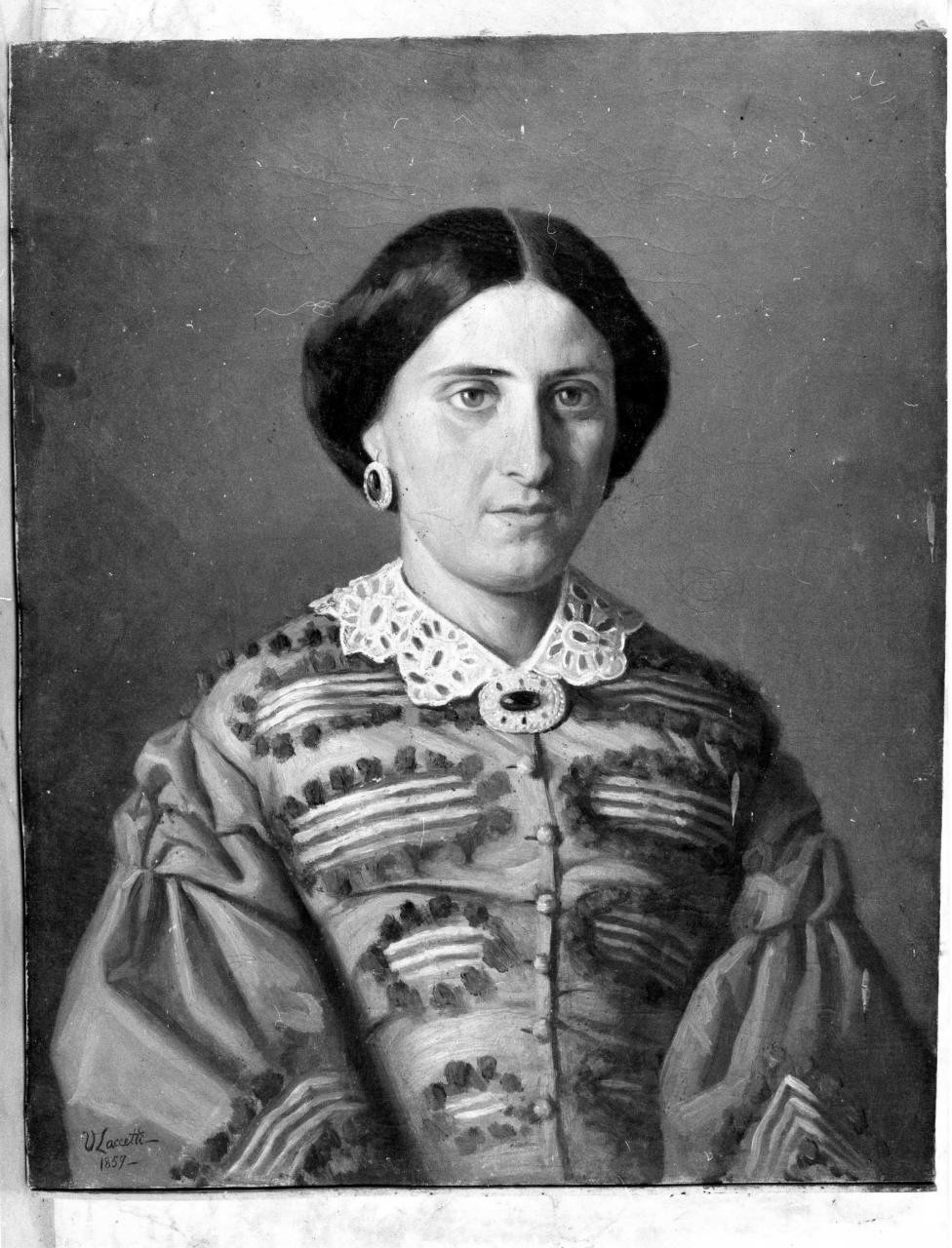 ritratto di donna (dipinto) di Laccetti Valerico (fine/ inizio sec. XIX)
