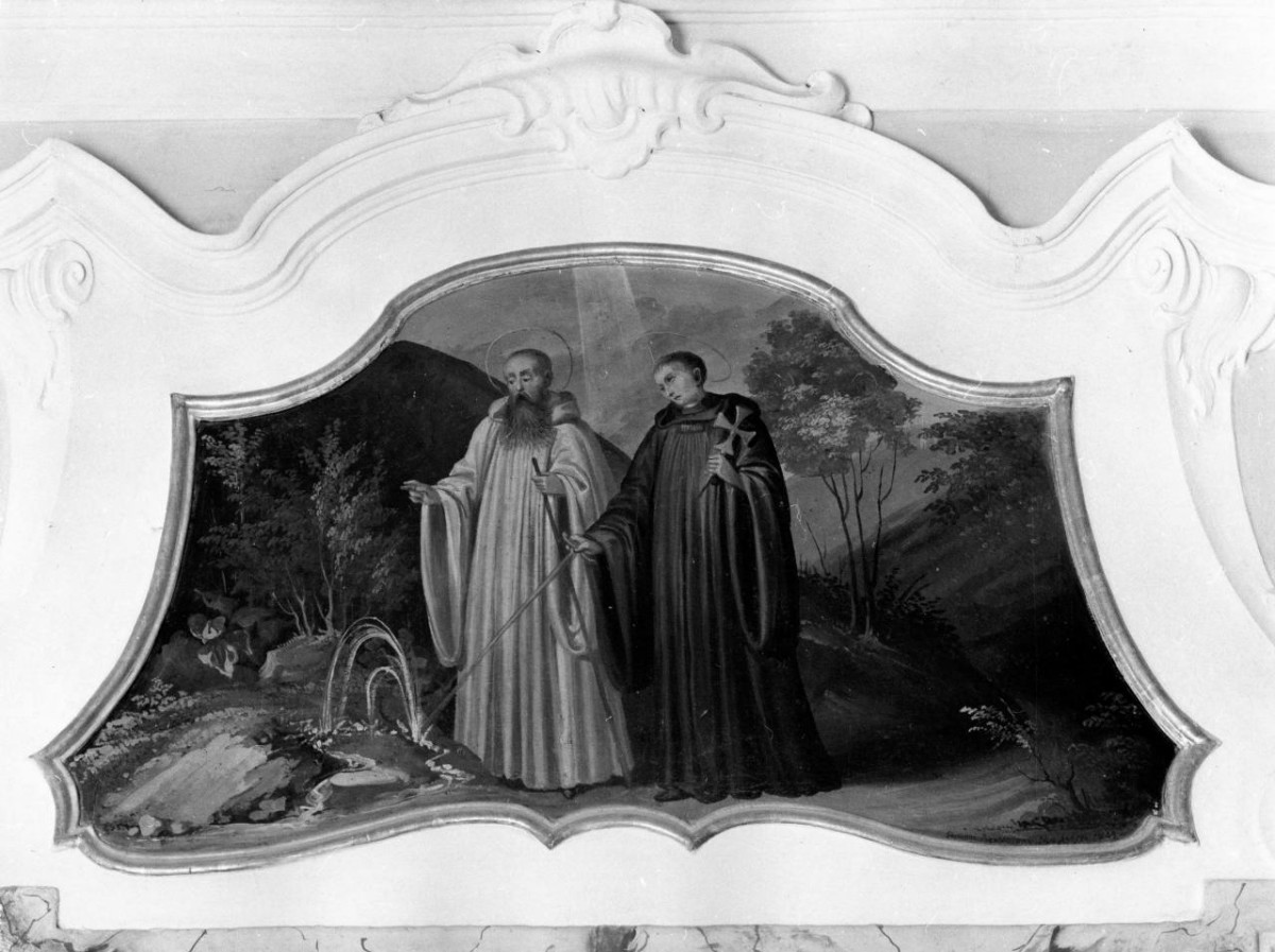 San Giovanni Gualberto e San Romualdo (dipinto) di Bertazzoni Giovanni (fine/ inizio sec. XIX)