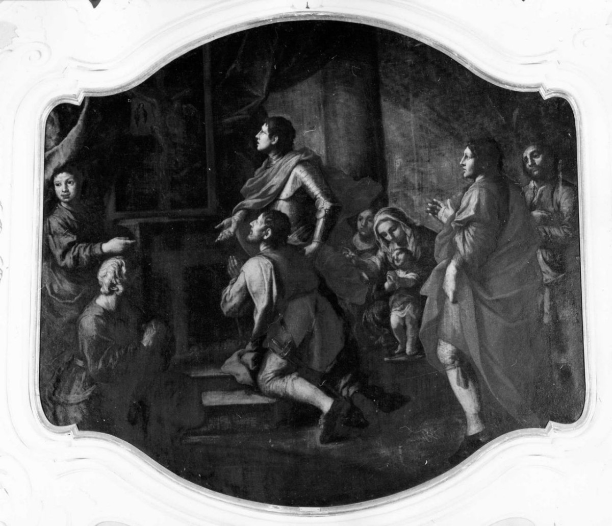 miracolo di San Giovanni Gualberto nella chiesa di San Miniato (dipinto) di Gambacciani Francesco (fine/ inizio sec. XVIII)