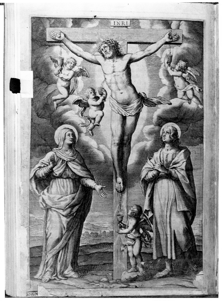 crocifissione di Cristo (stampa) - ambito veneto (sec. XVII)