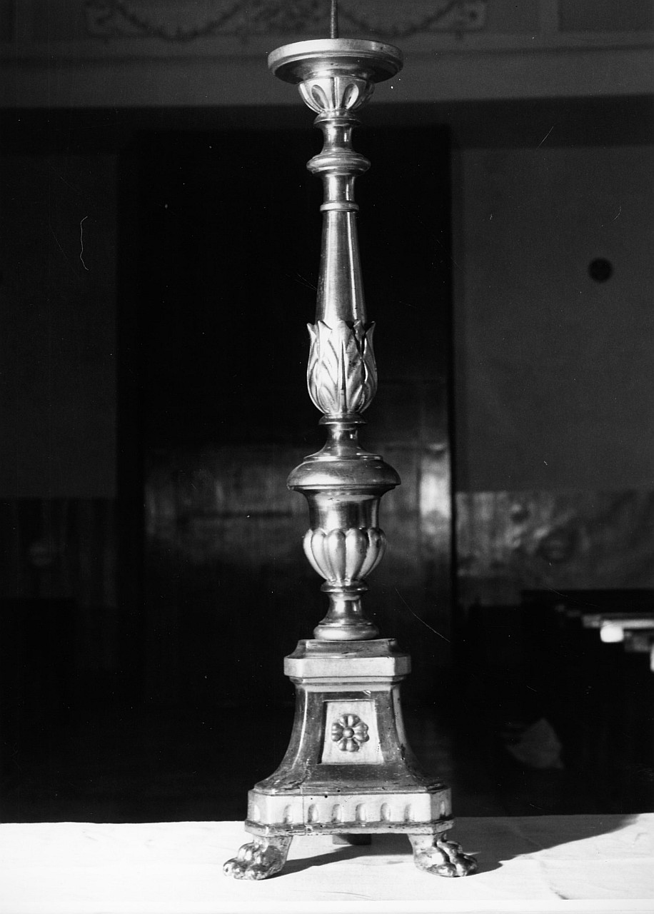 candeliere d'altare, serie - bottega toscana (sec. XIX)