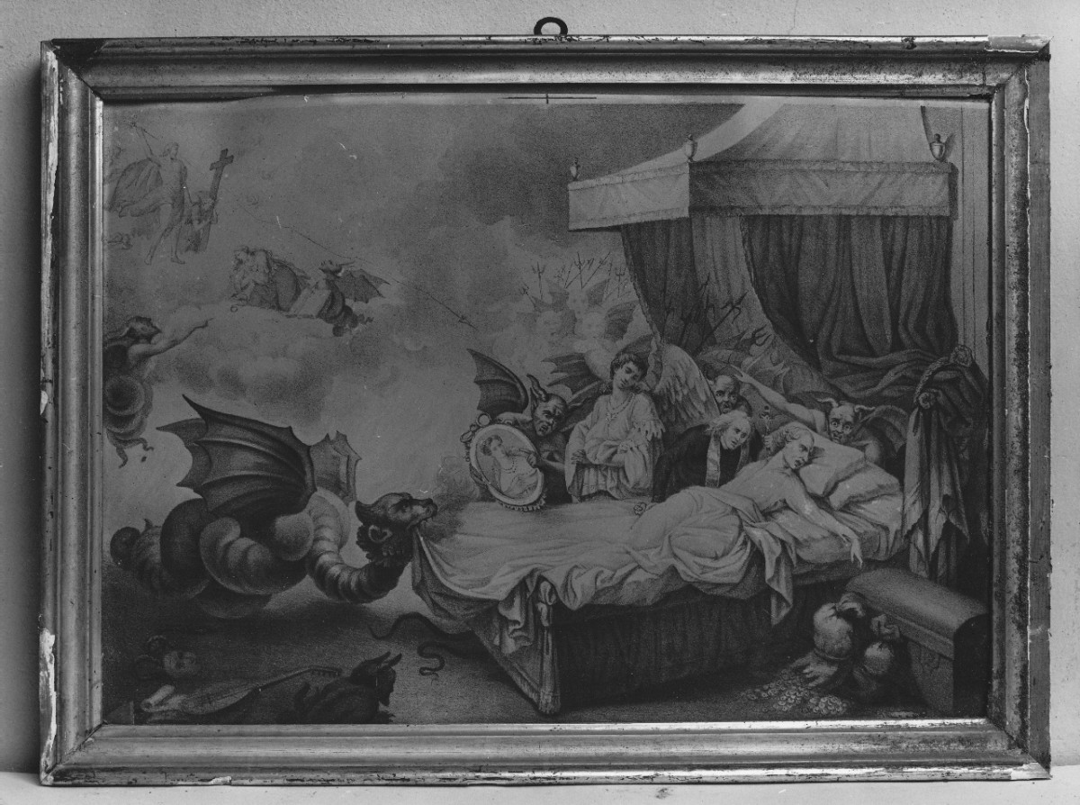 allegoria della cattiva morte (disegno, pendant) - ambito toscano (sec. XIX)