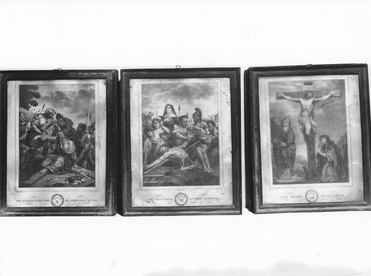 stazione X: Gesù spogliato e abbeverato di fiele (stampa) - ambito italiano (inizio sec. XIX)