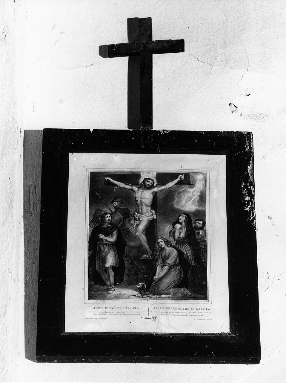 stazione XII: Gesù innalzato e morto in croce (stampa, serie) - ambito francese (sec. XIX)