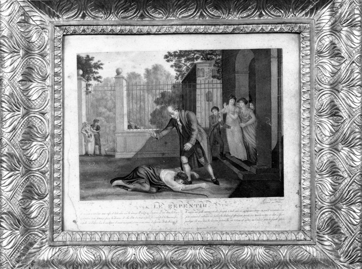 Il pentimento, penitenza del figliol prodigo (stampa) di Duthe J, Legrand Auguste-Claude-Simon (inizio sec. XIX)