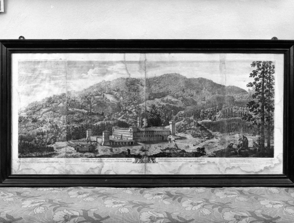 veduta del Monastero di Vallombrosa (stampa composita) di Cioci Antonio (sec. XVIII)