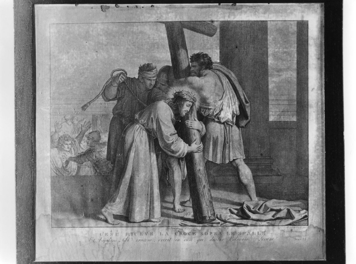stazioni della via crucis (stampa, serie) di Eredi Benedetto, Cecchi Giovan Battista (inizio sec. XIX)
