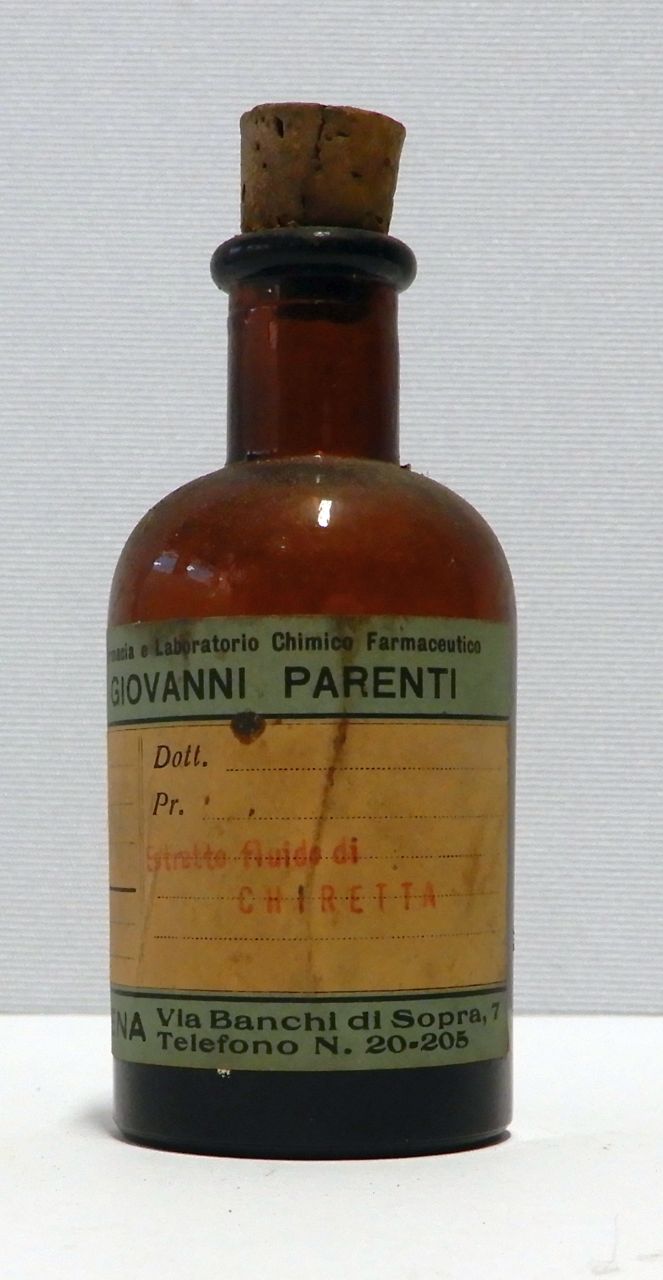 prodotto erboristico, estratto di Farmacia e Laboratorio chimico farmaceutico Giovanni Parenti Siena (inizio/ metà XX)