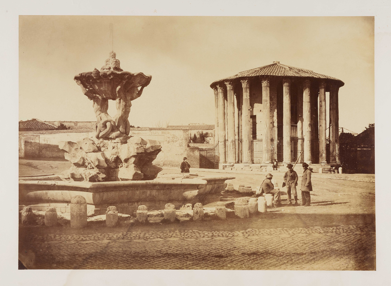 Roma - Foro Boario - Piazza della Bocca della Verità (positivo) di Anonimo (XIX)