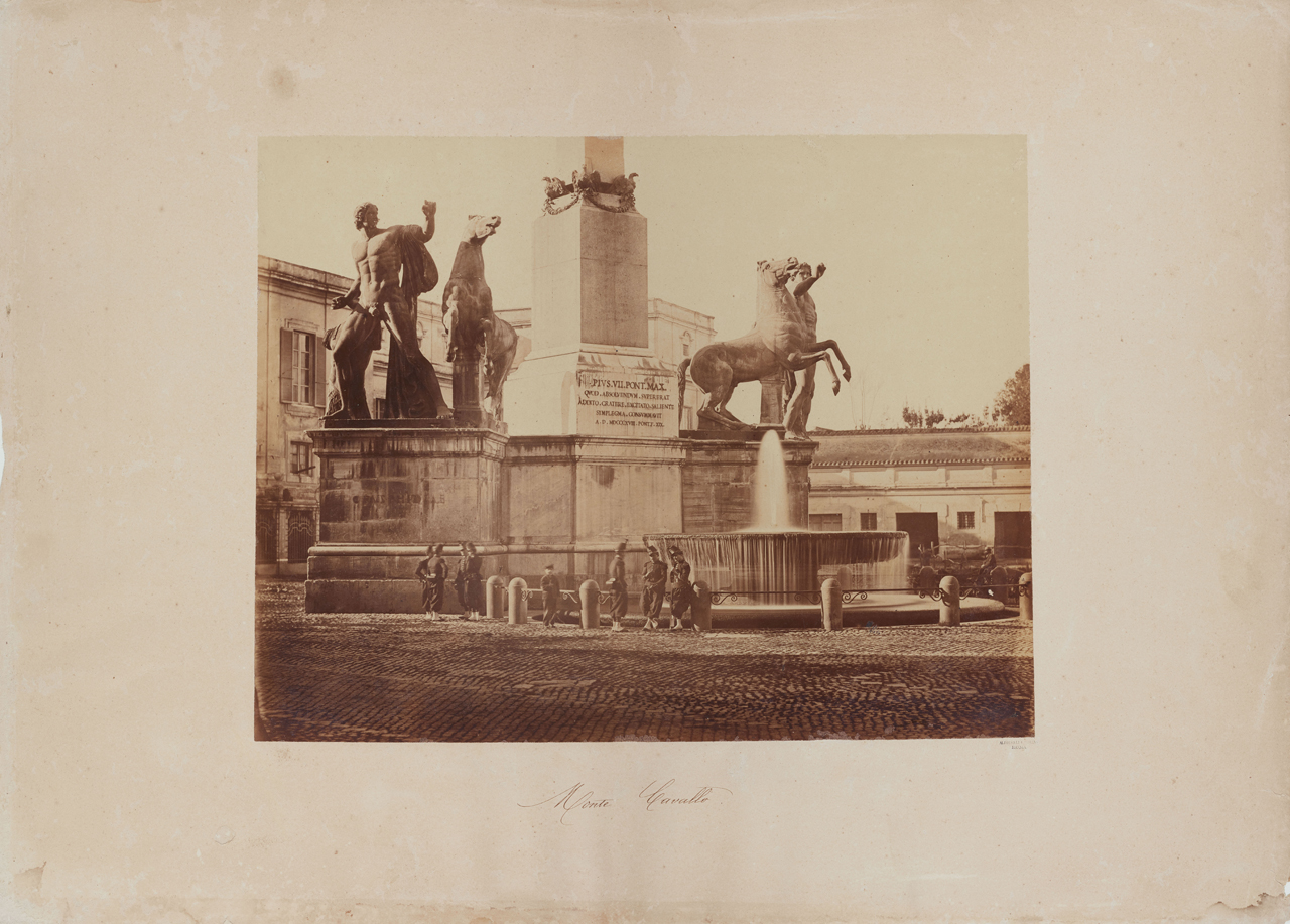 Roma - Fontana di Monte Cavallo <Fontana dei Dioscuri> (positivo) di Altobelli e Molins (XIX)