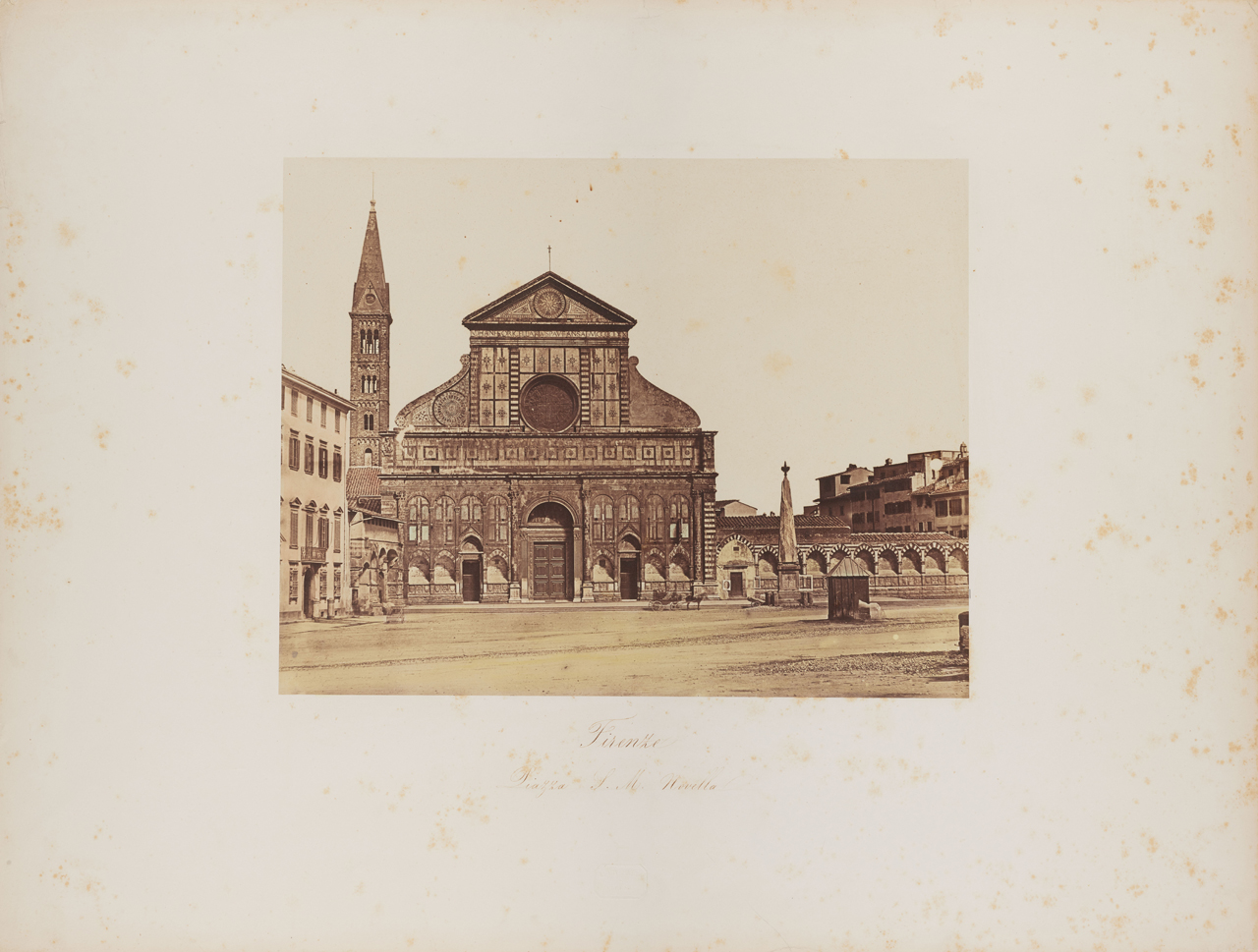 Firenze - Basilica di S. Maria Novella (positivo) di Alinari, Leopoldo (XIX)