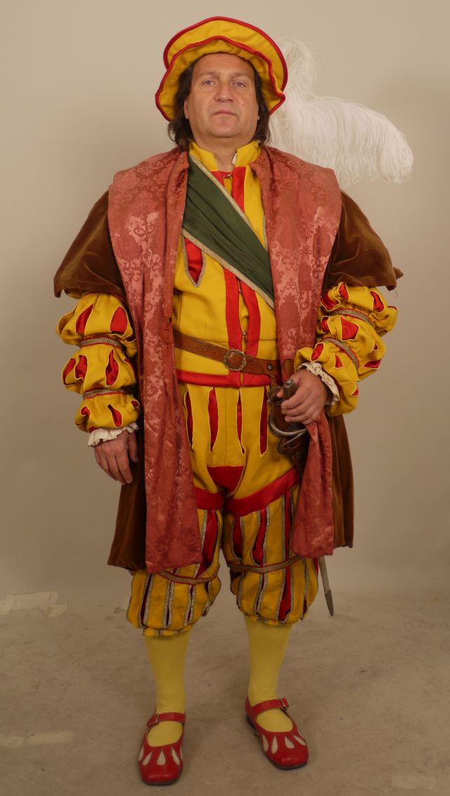Commissario del Quartiere di Santa Maria Novella (Costume maschile del Corteo Storico della Repubblica Fiorentina / Commissario del Quartiere di Santa Maria Novella, Costume confezionato per fini di rievocazione storica, ABBIGLIAMENTO E ORNAMENTI DEL CORPO/ VESTIMENTI) di Sartoria Parigi (laboratorio)