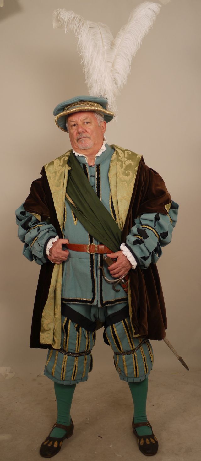 Nobile Commissario del Quartiere di San Giovanni (Costume maschile del Corteo Storico della Repubblica Fiorentina / Commissario del Quartiere di San Giovanni, Costume confezionato per fini di rievocazione storica, ABBIGLIAMENTO E ORNAMENTI DEL CORPO/ VESTIMENTI) - manifattura toscana