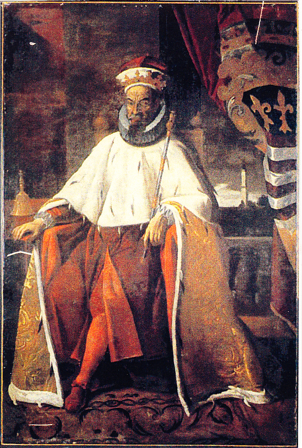 Doge Pietro Durazzo, Ritratto di doge con manto di ermellino con sullo sfondo la lanterna (dipinto, pendant) di Carbone Giovanni Bernardo - ambito genovese (sec. XVII)