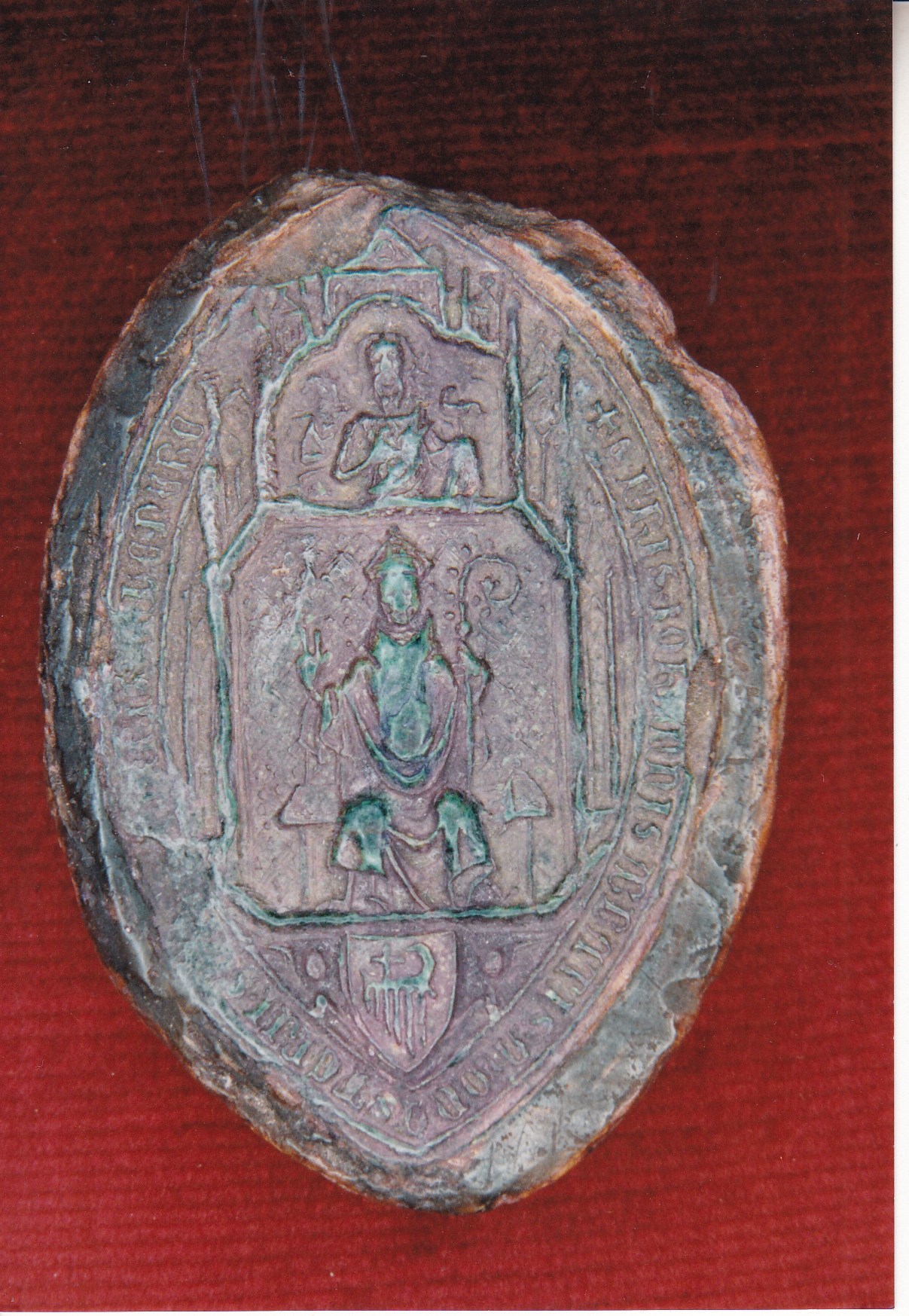 Cristo Pantocratore, Vescovo in trono (sigillo) - bottega messinese (fine/ inizio XIV-XV)
