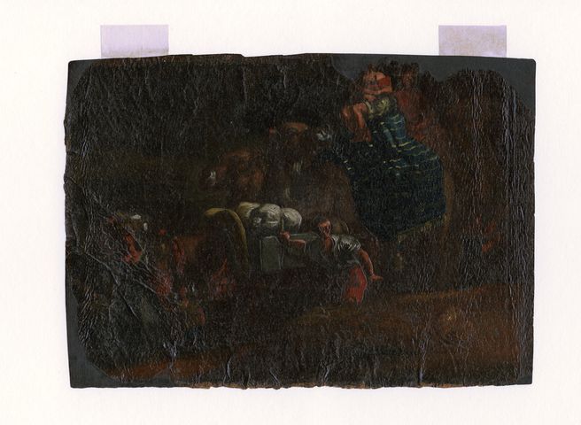 Fuga di Giobbe (dipinto, frammento) - ambito Italia meridionale (XVIII)