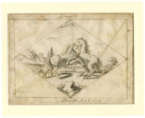 studio per sovrapporta (disegno, opera isolata) di Brunetti Ciriaco (attribuito) - ambito molisano (ultimo quarto XVIII)