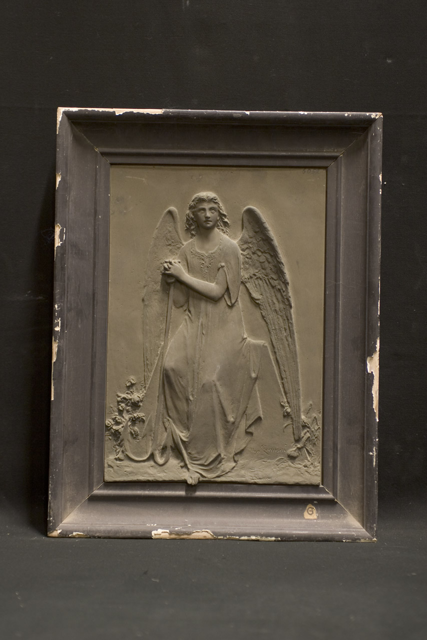 La Speranza alata, figura femminile alata come allegoria della speranza (rilievo, opera isolata) di Zannoni Ugo - ambito veronese (ultimo quarto XIX)