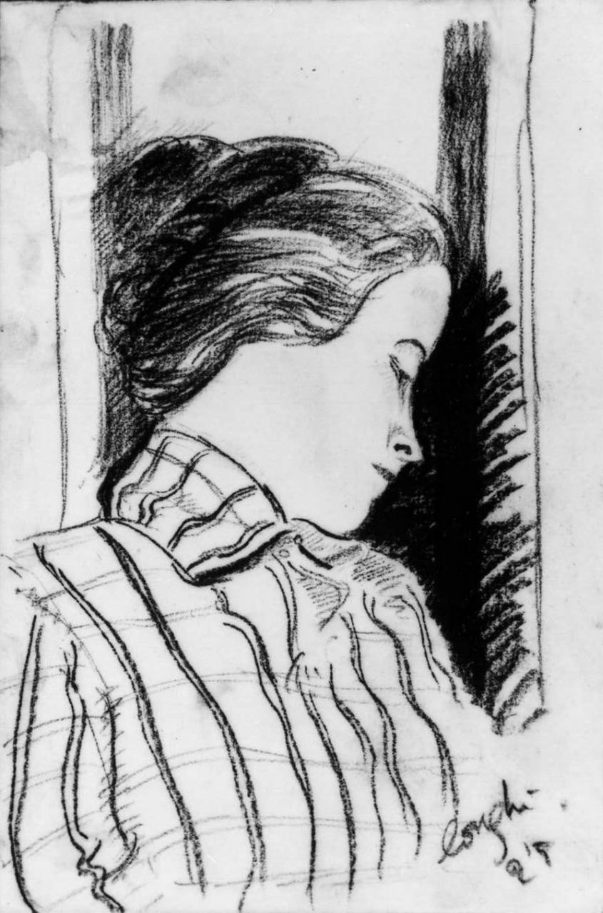 ritratto di Anna Banti (disegno) di Longhi Roberto (sec. XX)