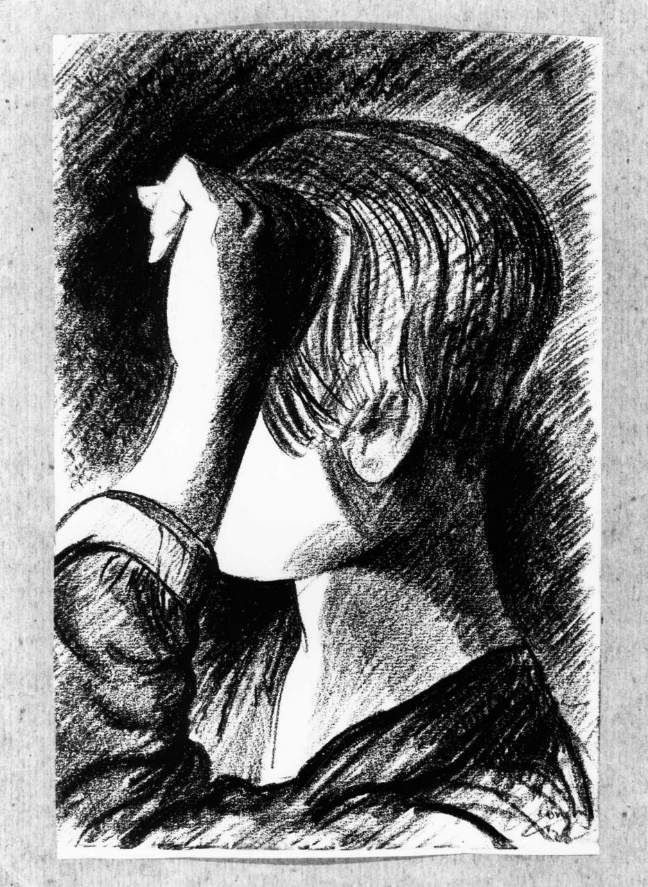 ritratto di Anna Banti (disegno) di Longhi Roberto (sec. XX)