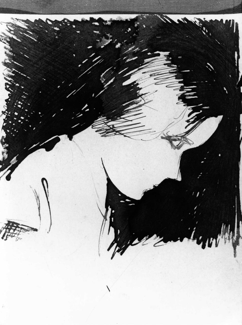 ritratto di Anna Banti (disegno) di Longhi Roberto (sec. XX)