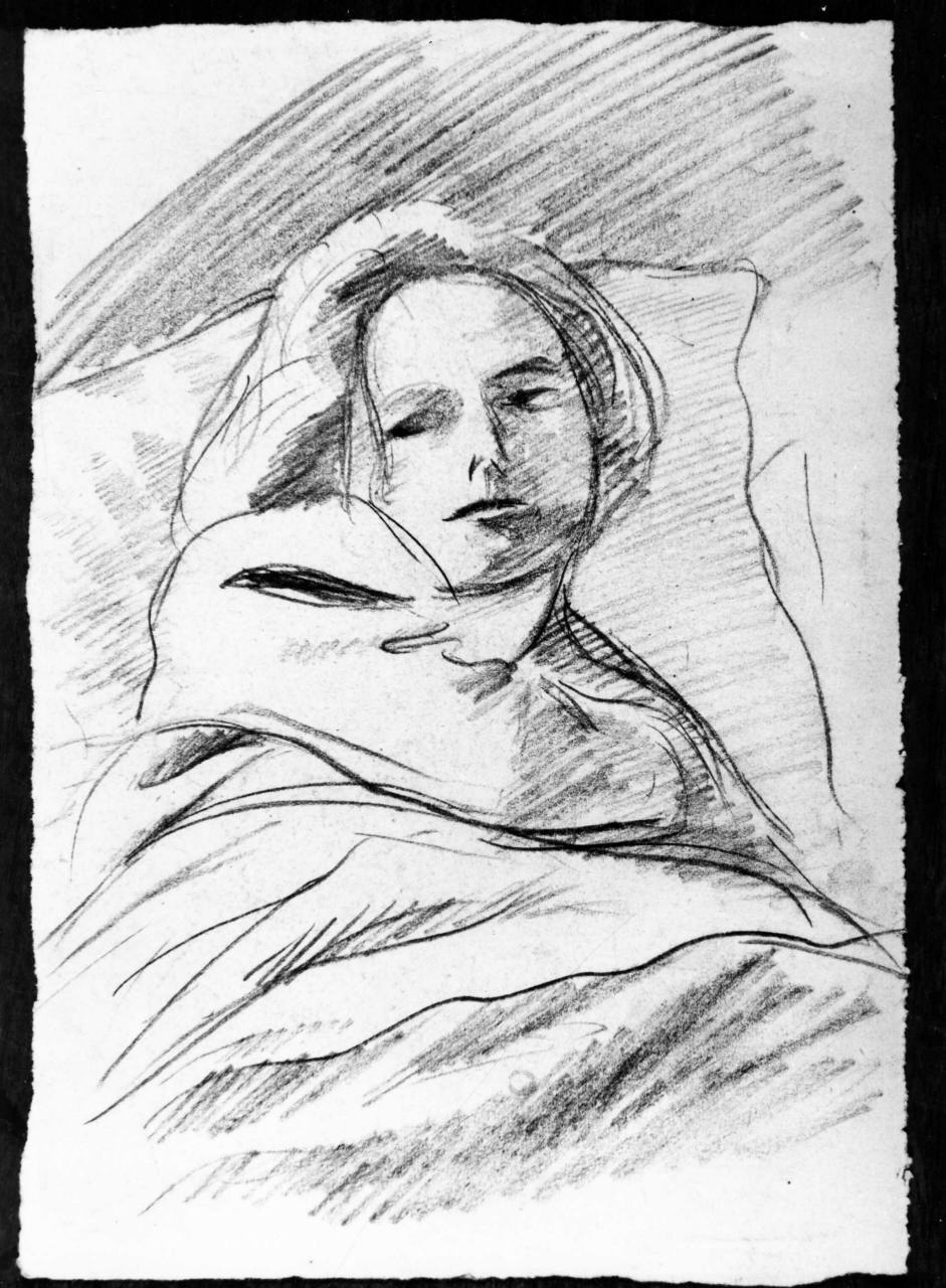 ritratto di Anna Banti (disegno) di Longhi Roberto (sec. XX)