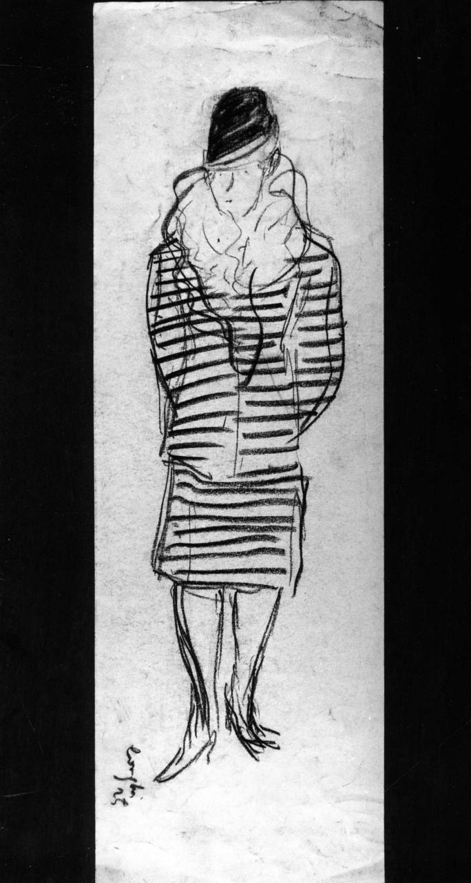 ritratto di Anna Banti (disegno) di Longhi Roberto (sec. XX)