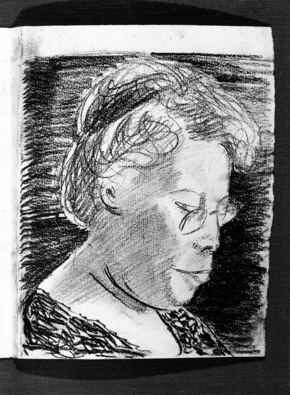 ritratto di Gemma Lopresti (disegno) di Longhi Roberto (sec. XX)