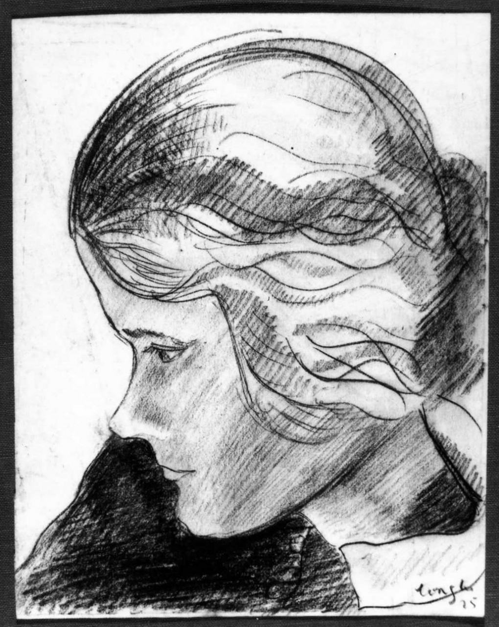 ritratto di Anna Banti (disegno) di Longhi Roberto (sec. XX)